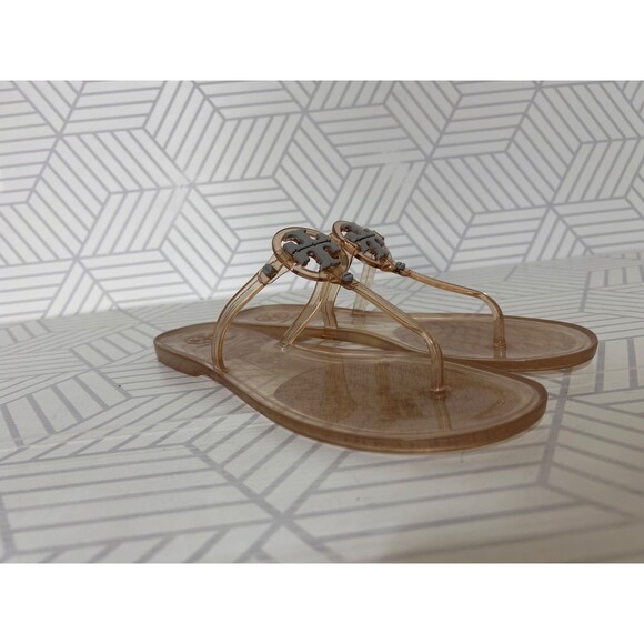 Tory Burch Mini Miller Jelly Sandal Womens 9 T-Strap Thong Beach Resort - Picture 7 of 9